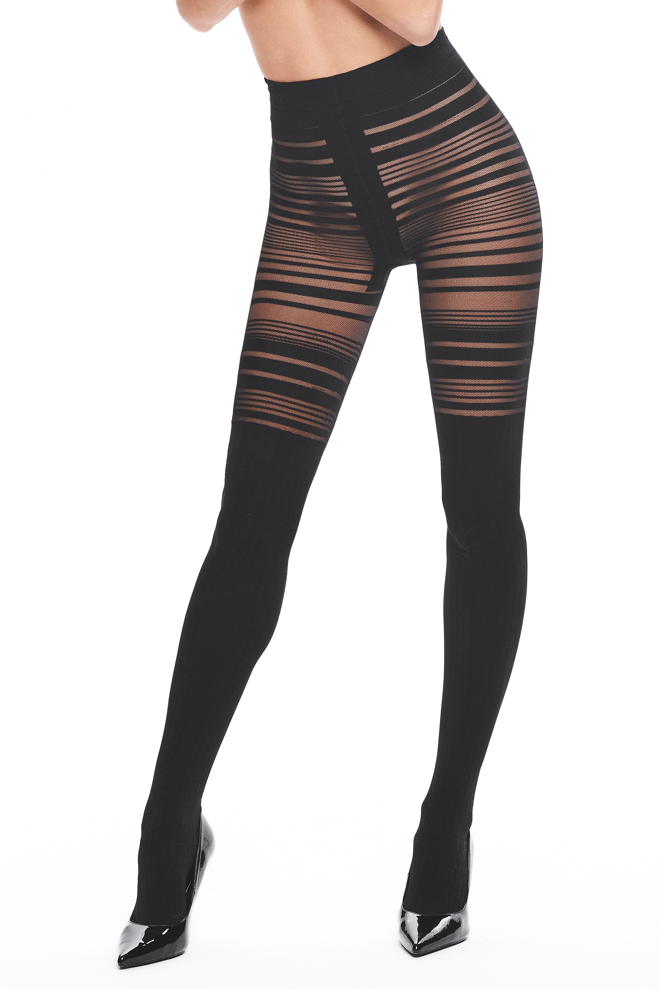 Gestreifte Strumpfhose