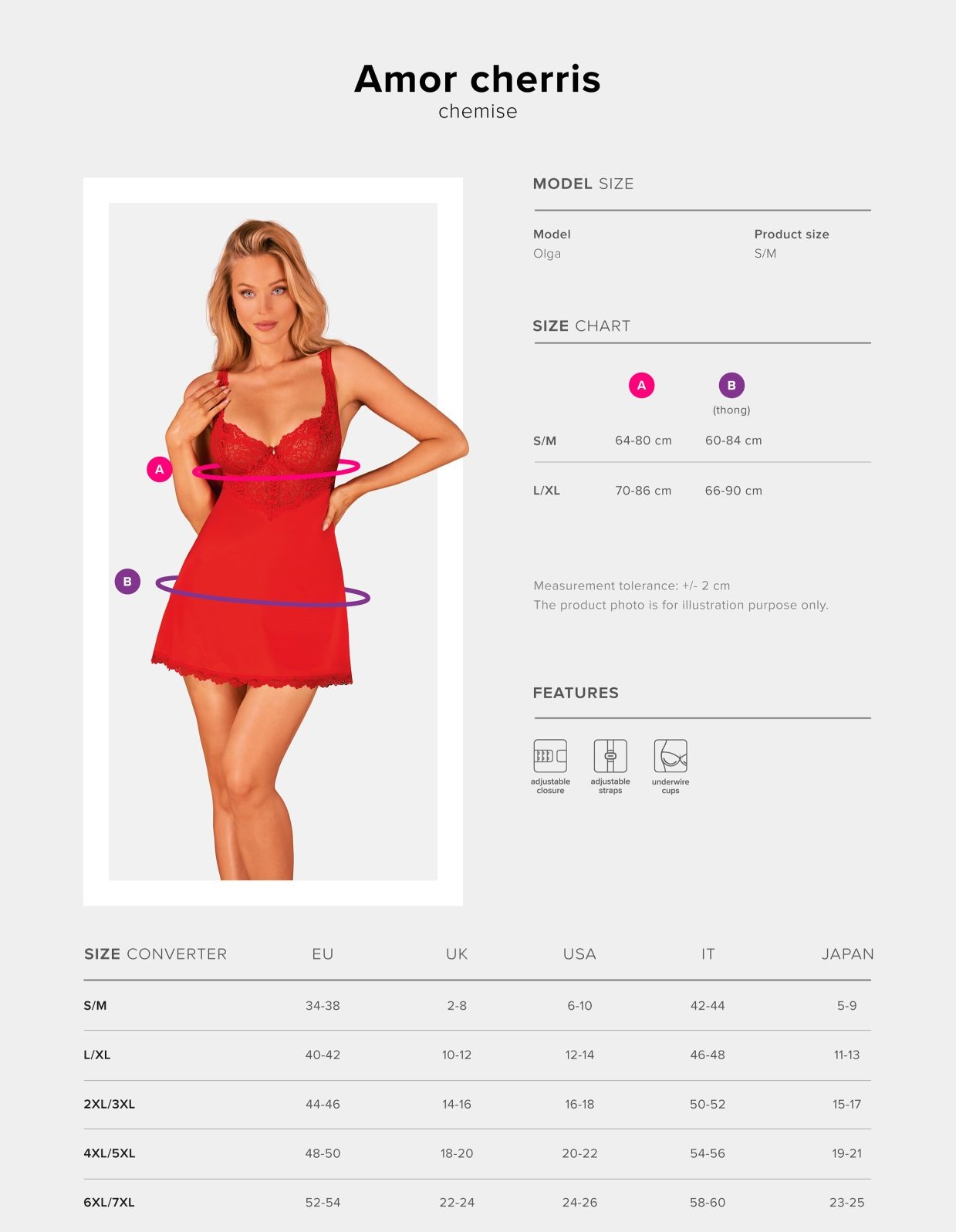 Rotes Negligee mit Spitze