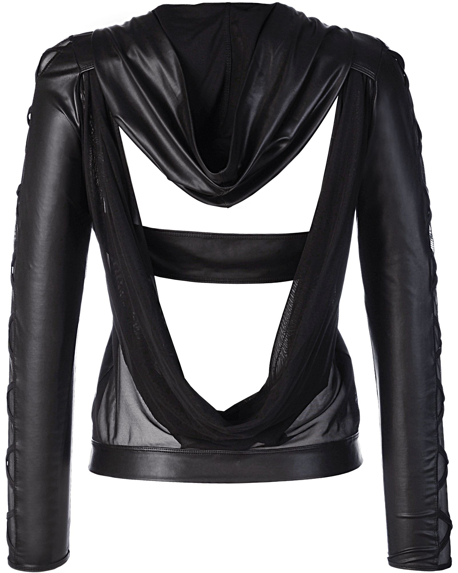 Kapuzen-Jacke im Latex-Style