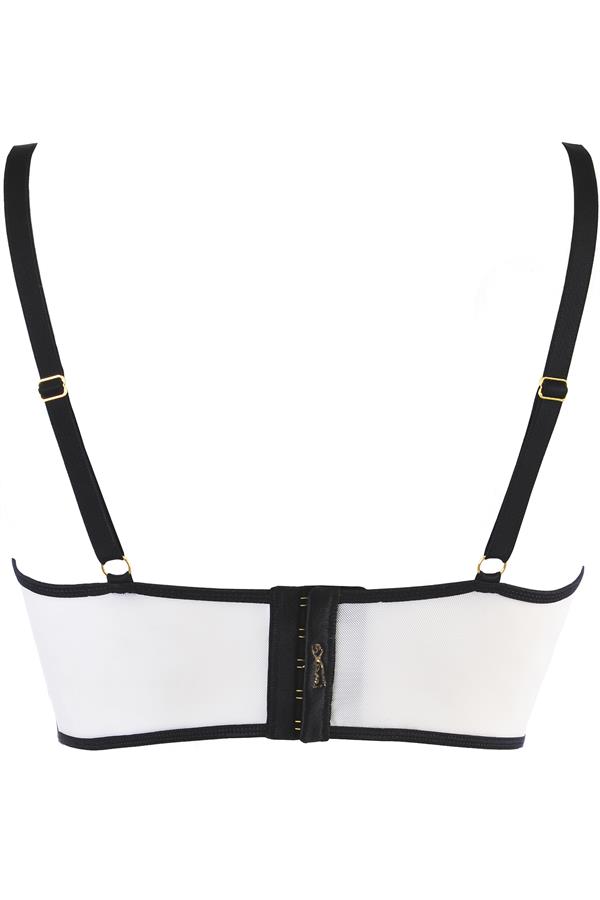 Spitze-Bustier in weiß mit Bügeln