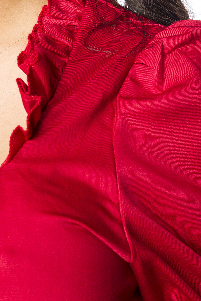 Rote Dirndl-Bluse