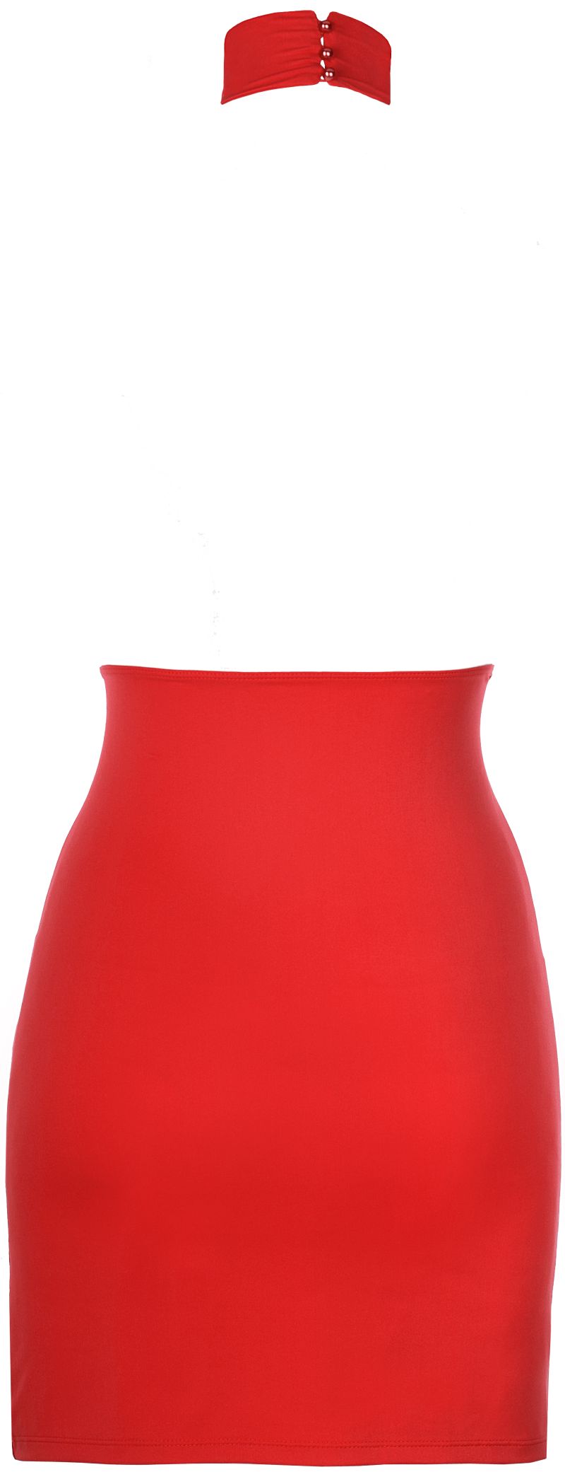 Teiltransparentes Minikleid in rot