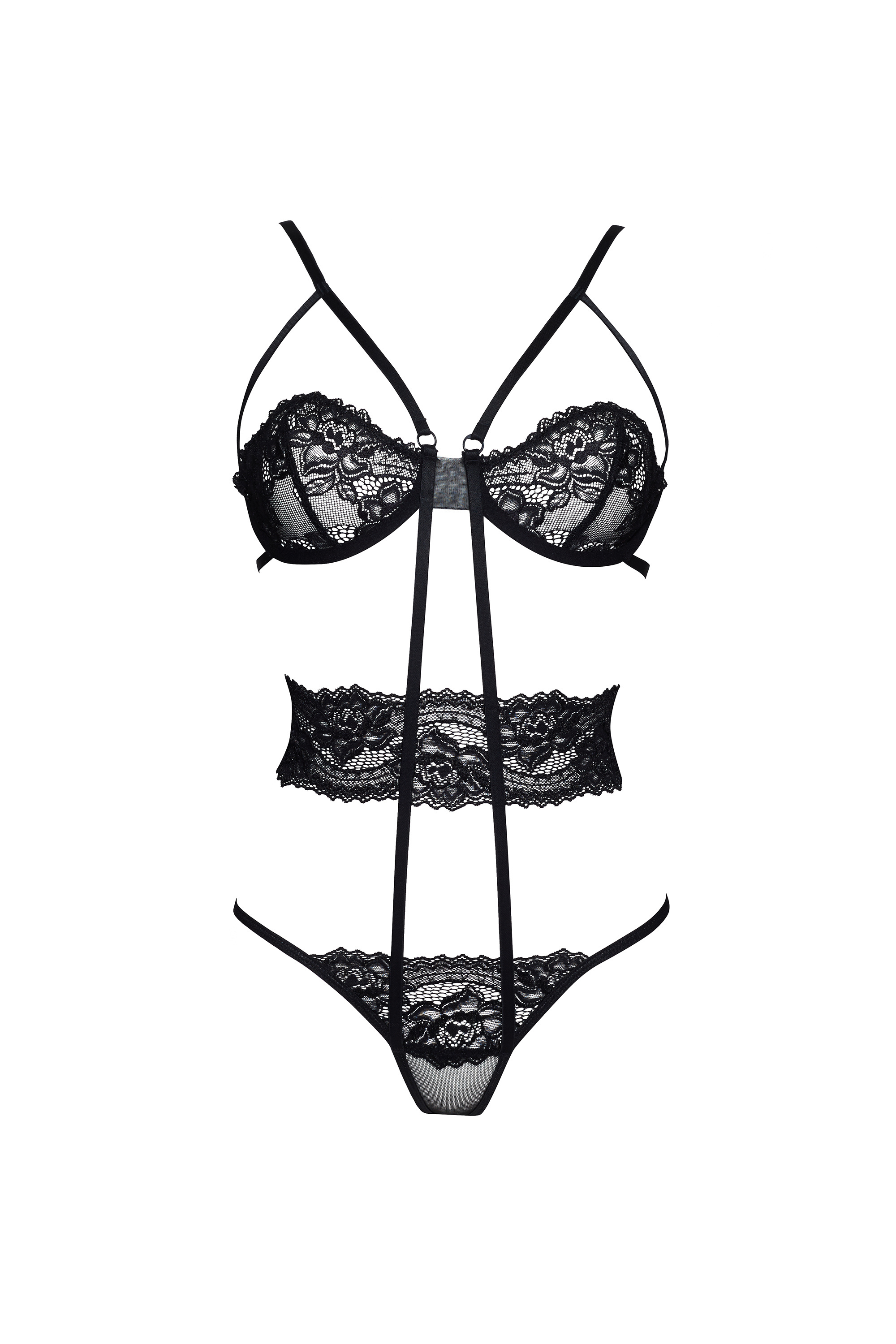 Dessous-Set Noele mit Hüftgürtel
