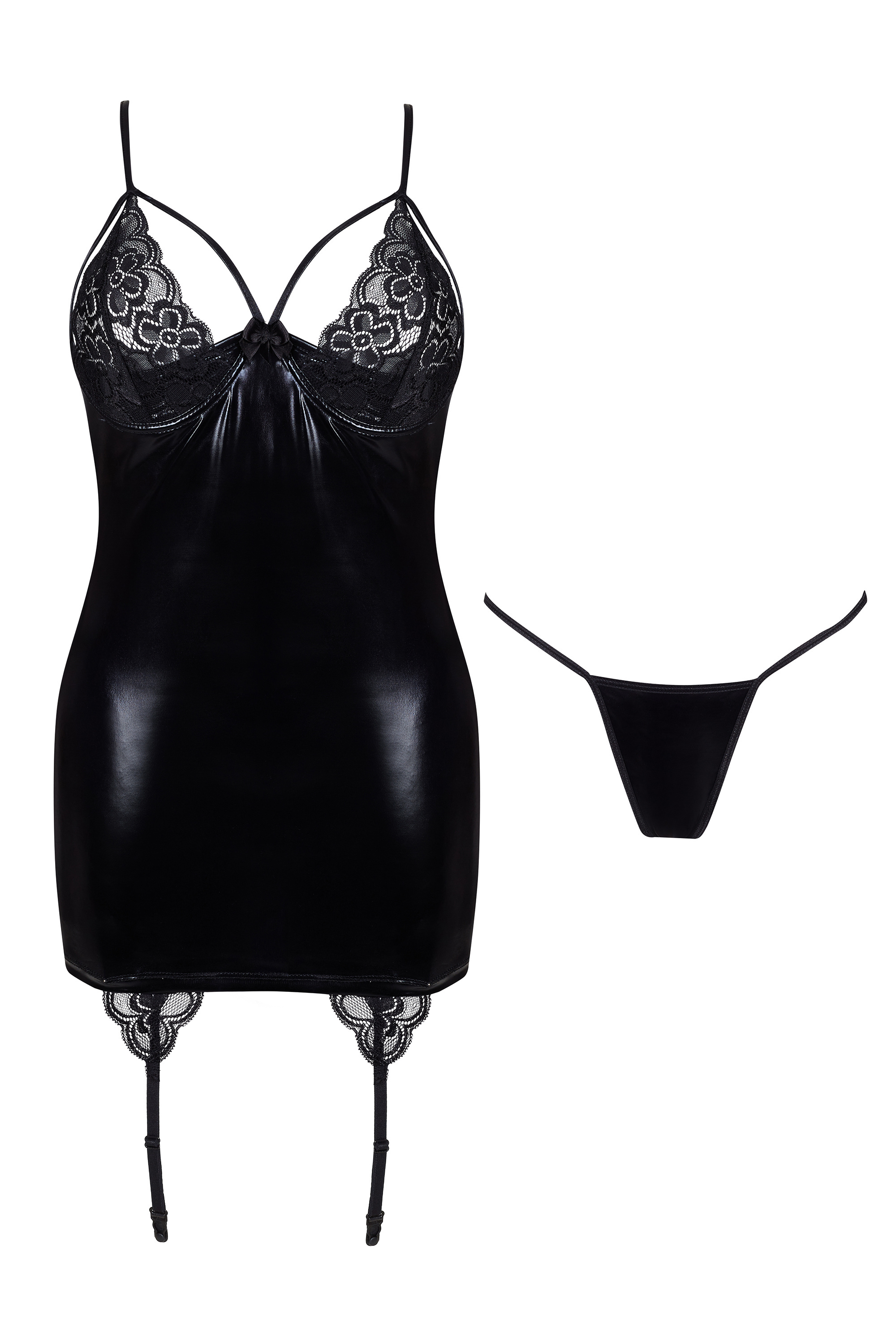 Strapskleid Gemma im Latex-Style