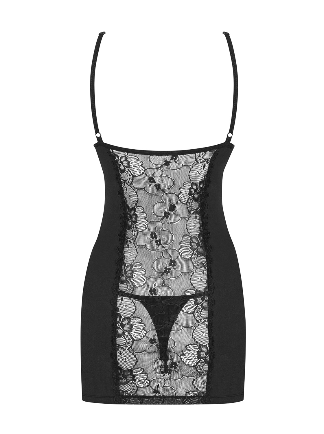 Negligee Heartina in schwarz