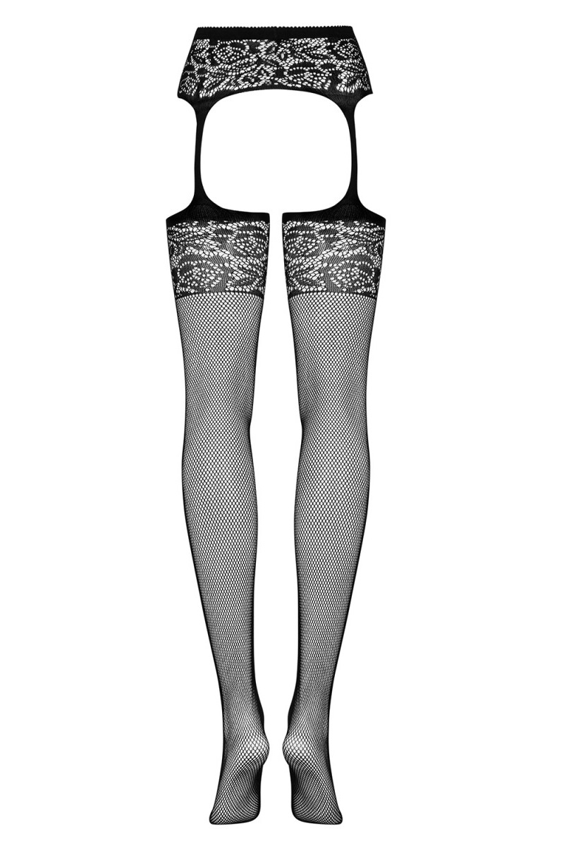Nylon-Strapsstrümpfe in schwarz