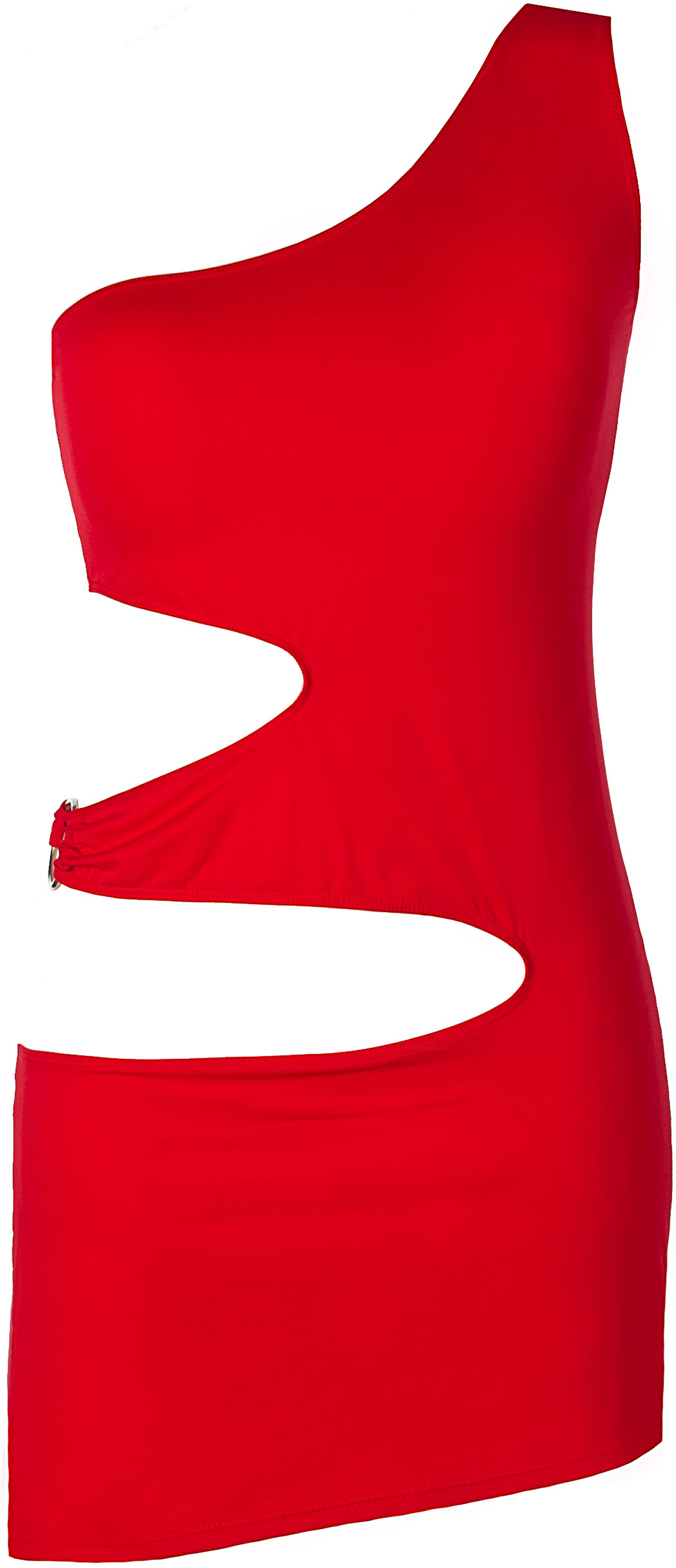 Rotes Oneshoulder-Clubkleid