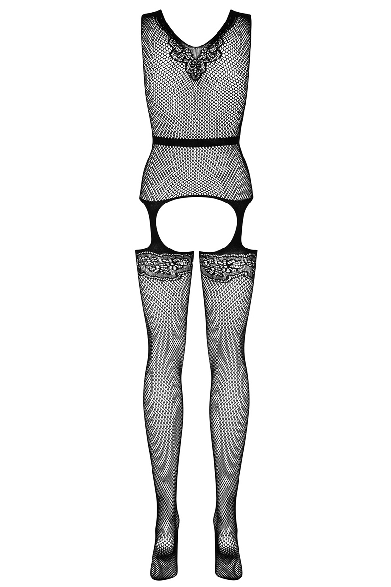 Bodystocking in schwarz mit Spitze