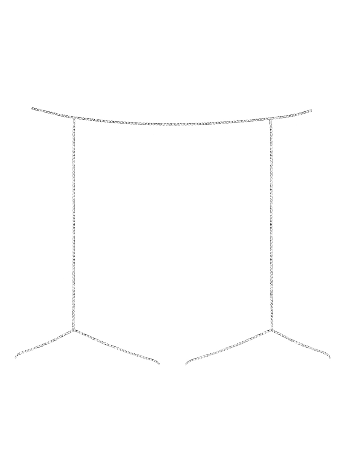 Silberfarbener Hüftgürtel-Schmuck