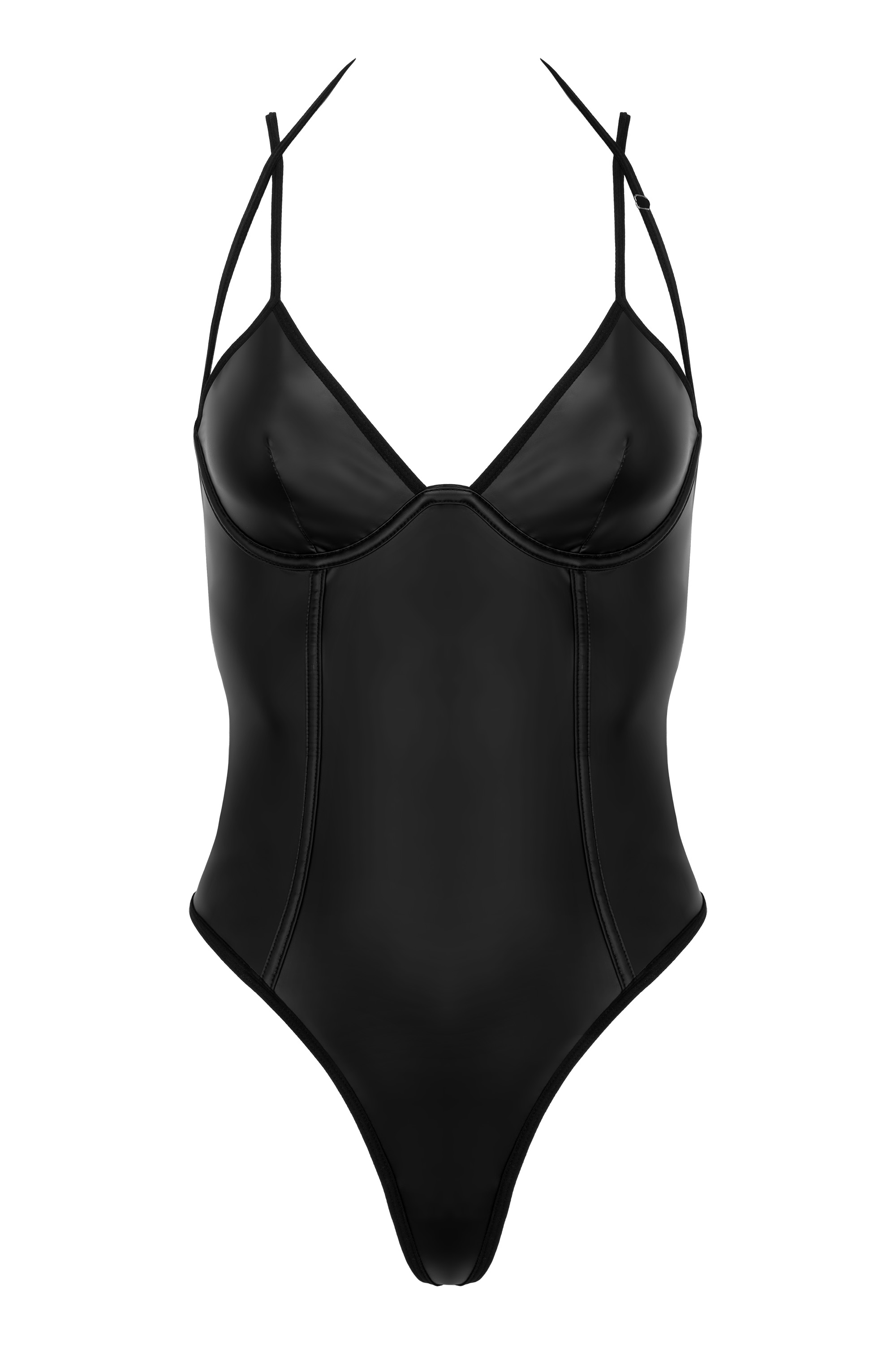 Stringbody Blackelia in Latex-Optik