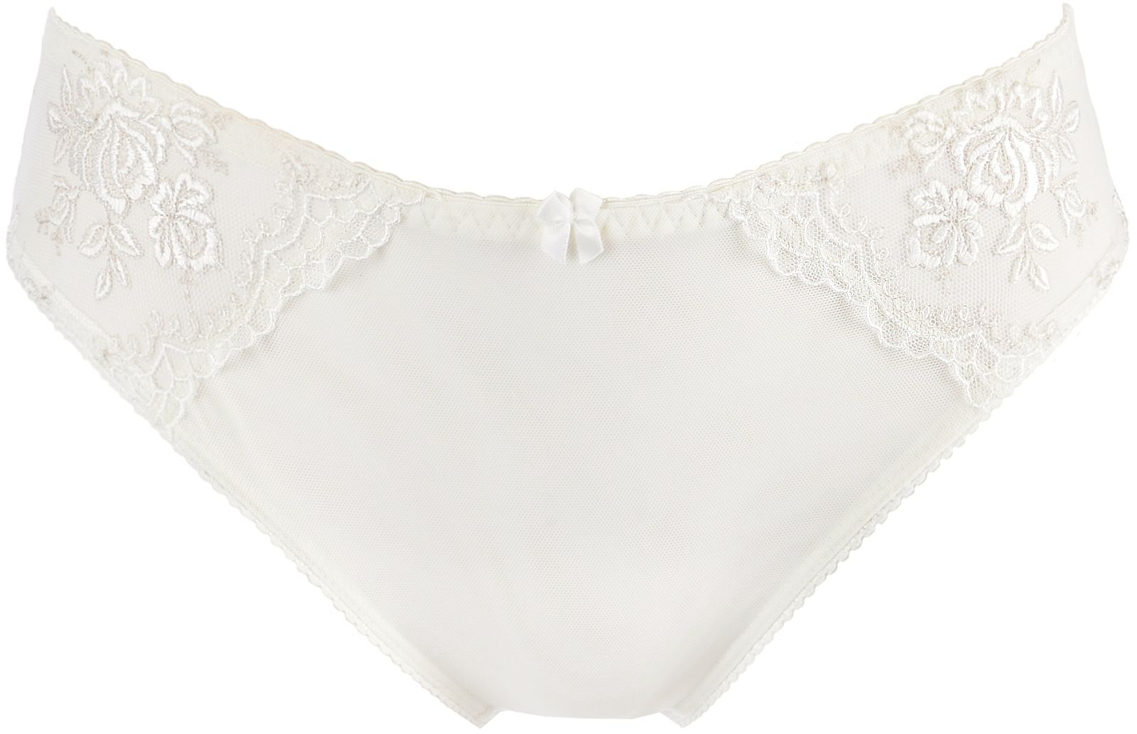Beigefarbener Slip mit Spitze