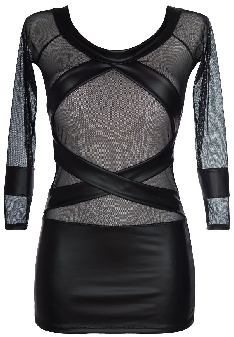 Minikleid im Latexstyle