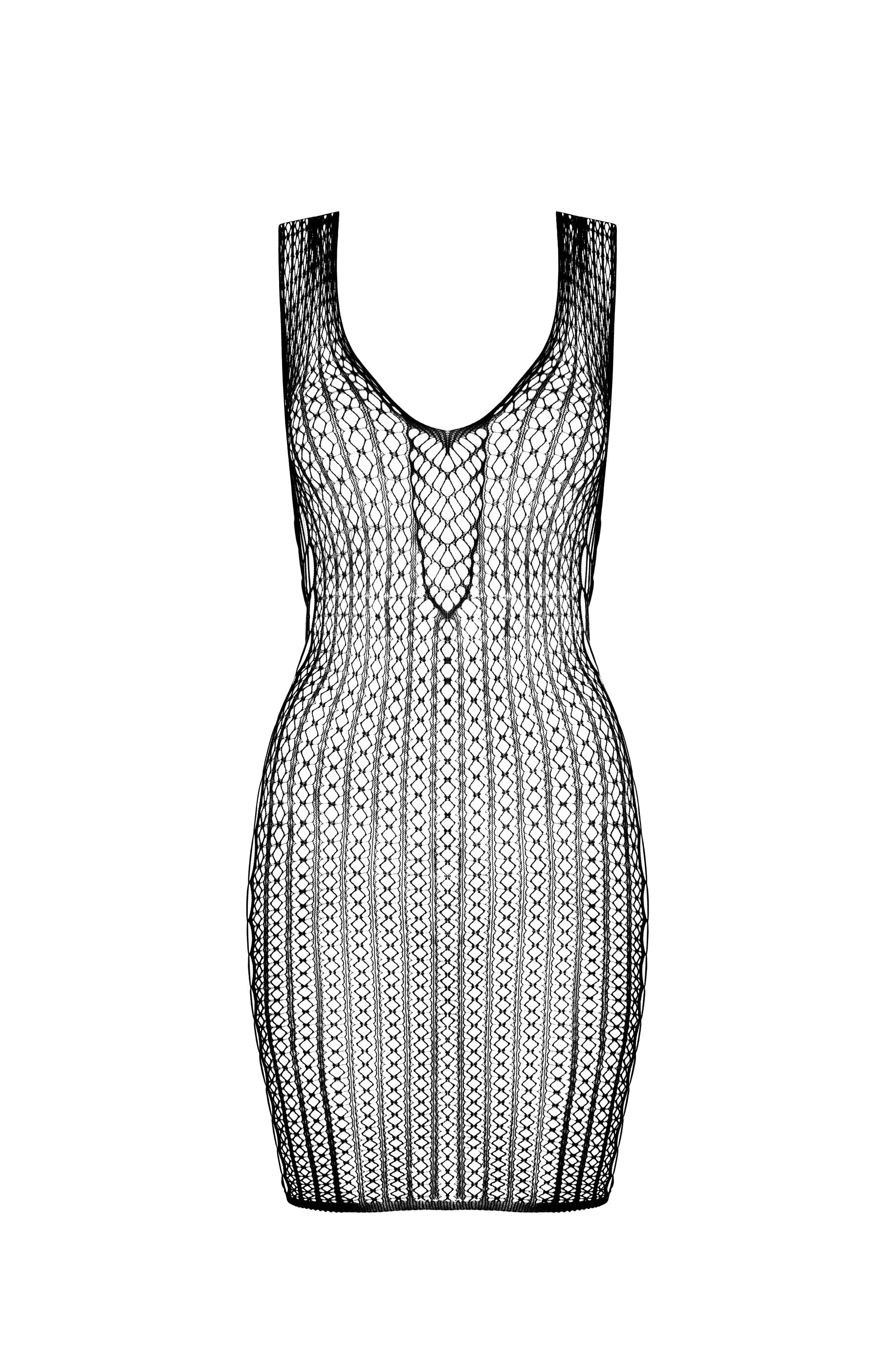 Minikleid aus Netz in schwarz