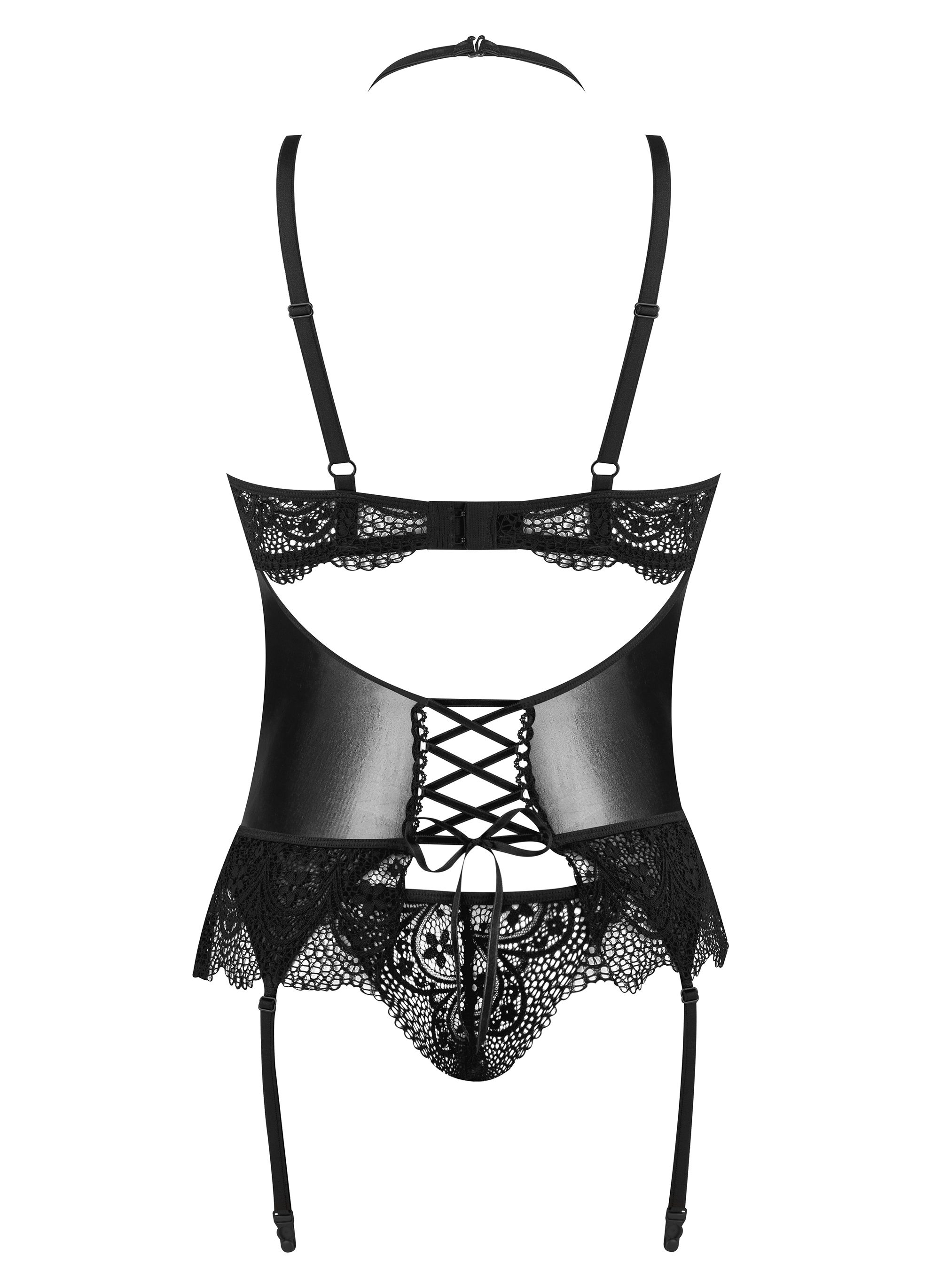 Corsage Noir Fantasy mit Kunstleder