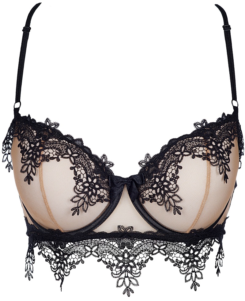Spitzen-BH in beige-schwarz