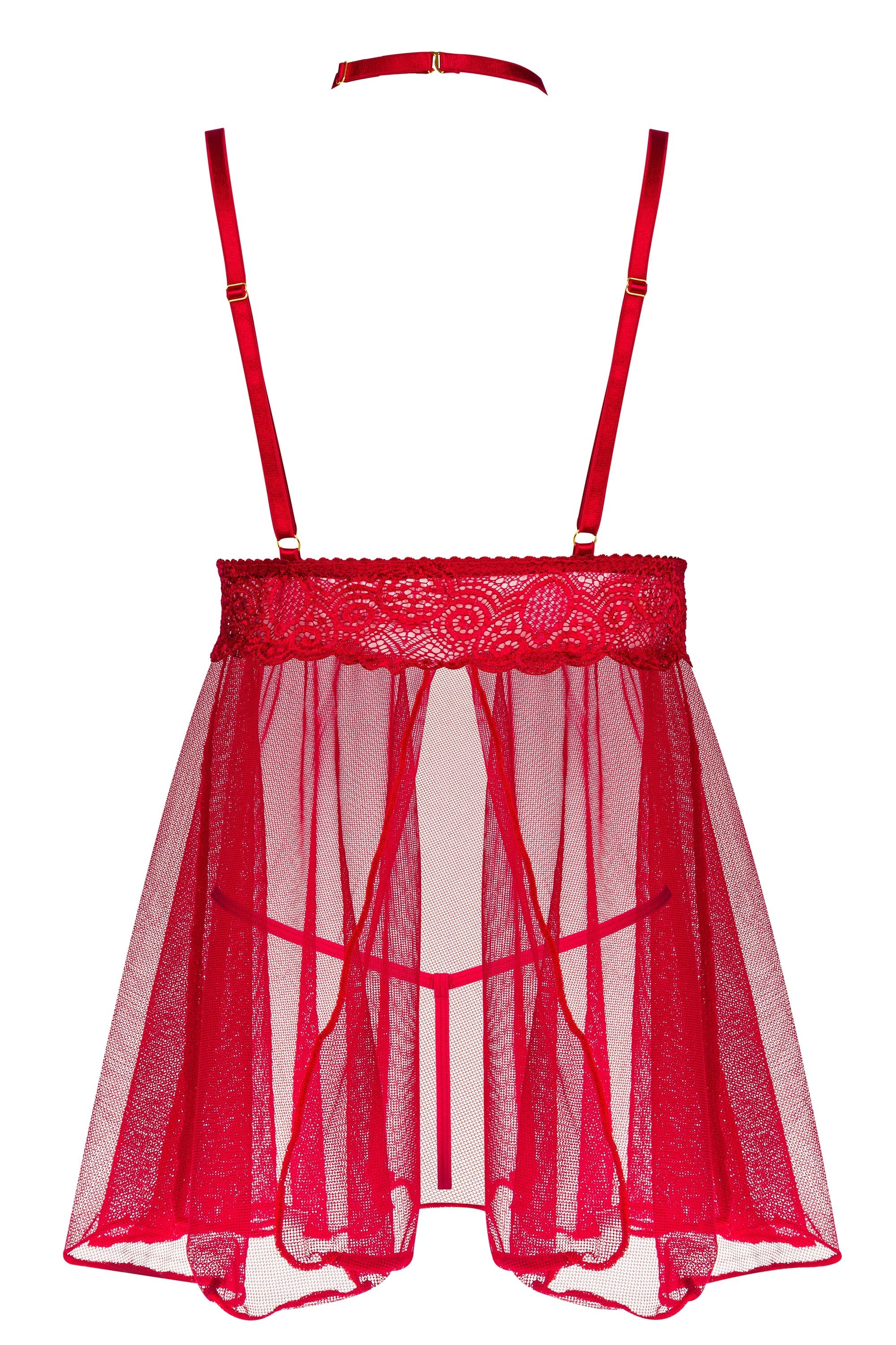 Babydoll Milana mit String und Choker