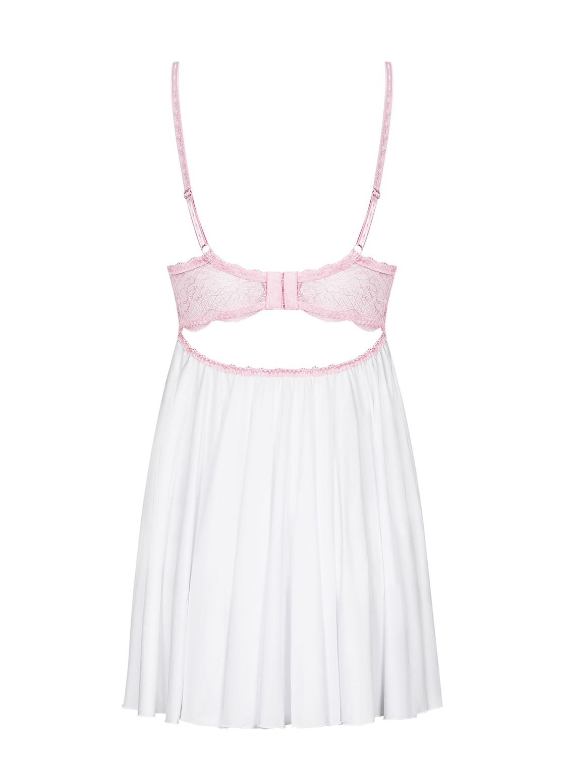 Babydoll Liane weiß-rosa