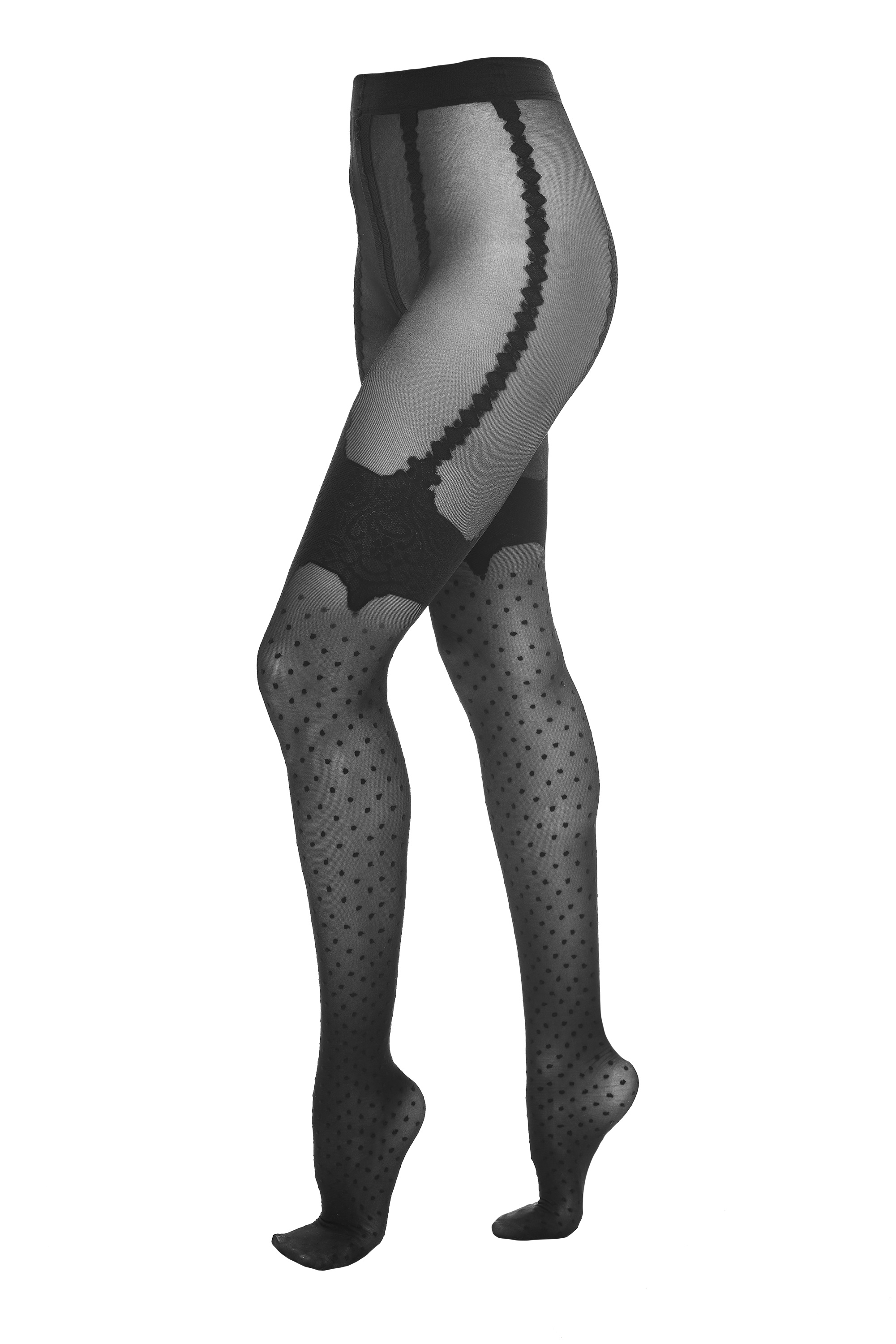 Gepunktete Strumpfhose