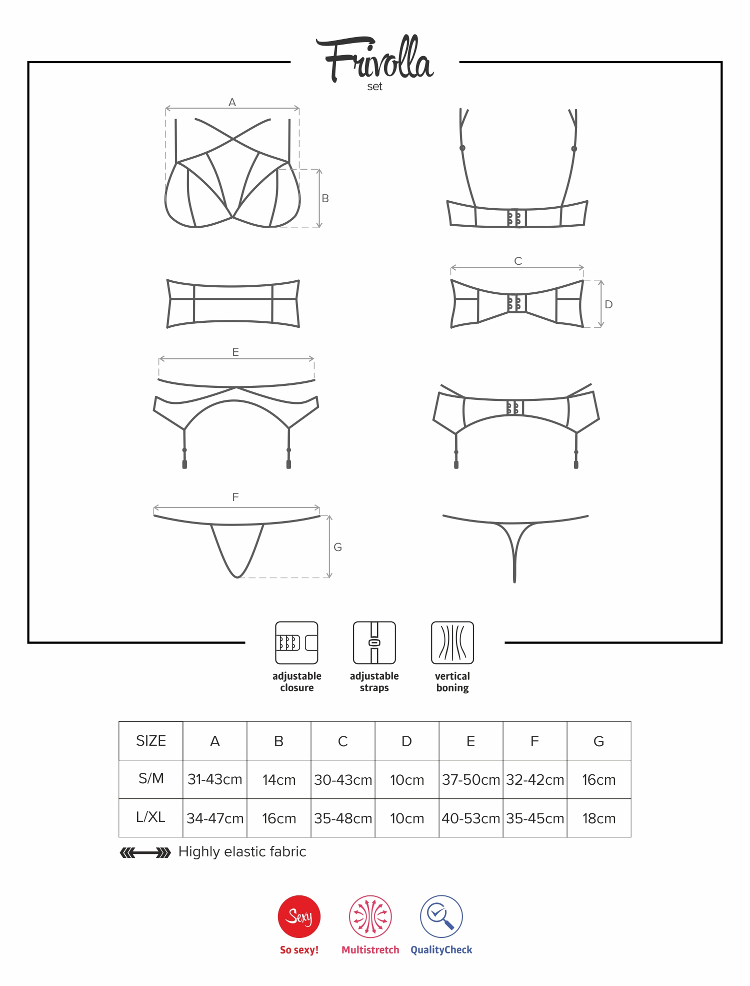 Straps-Set Frivolla 4 tlg.
