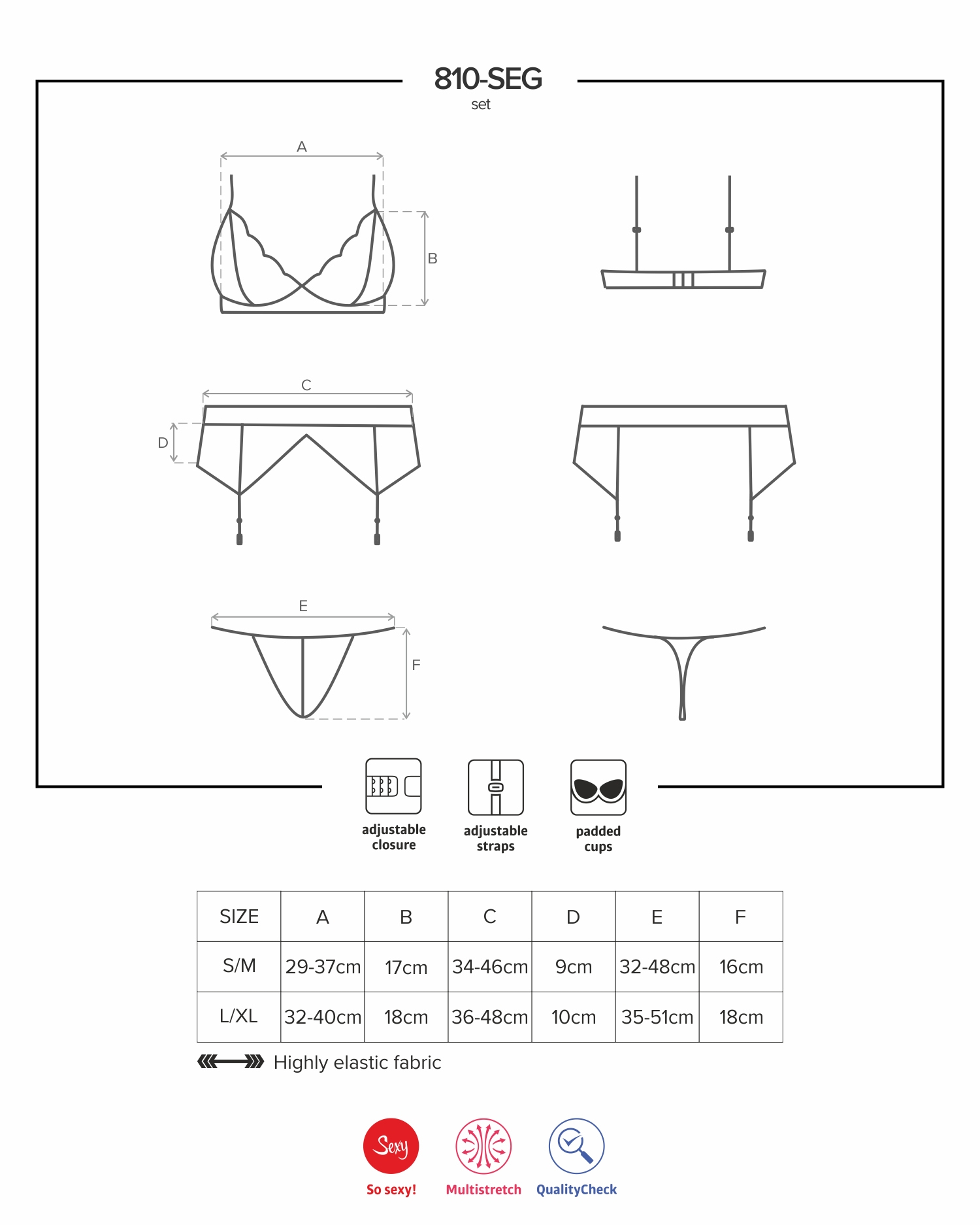 Straps-Set Lilou schwarz