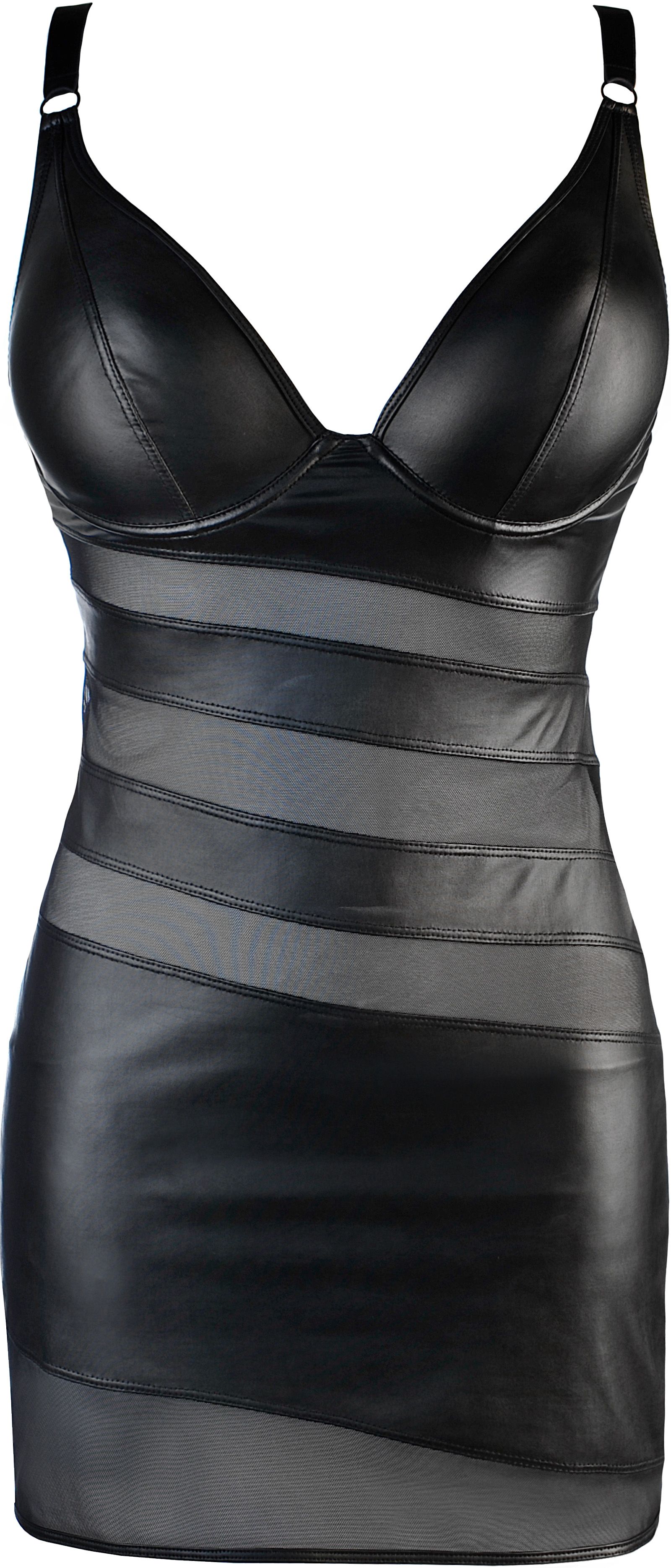 Tüll-Minikleid aus Kunstleder