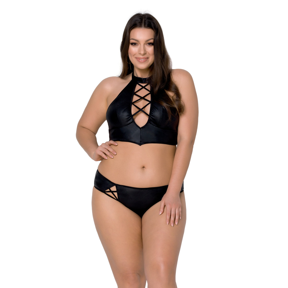Wetlook Bustier-Set Nancy