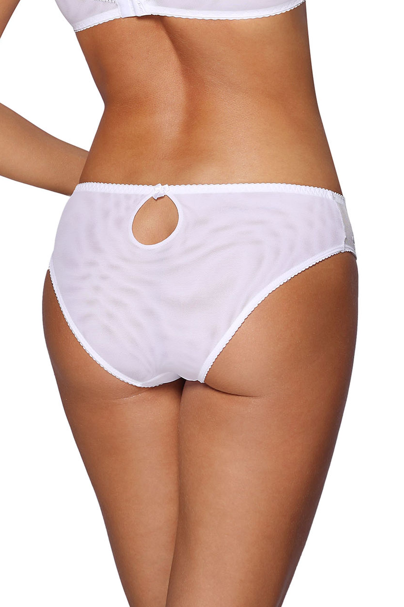 Weißer Slip mit Spitze