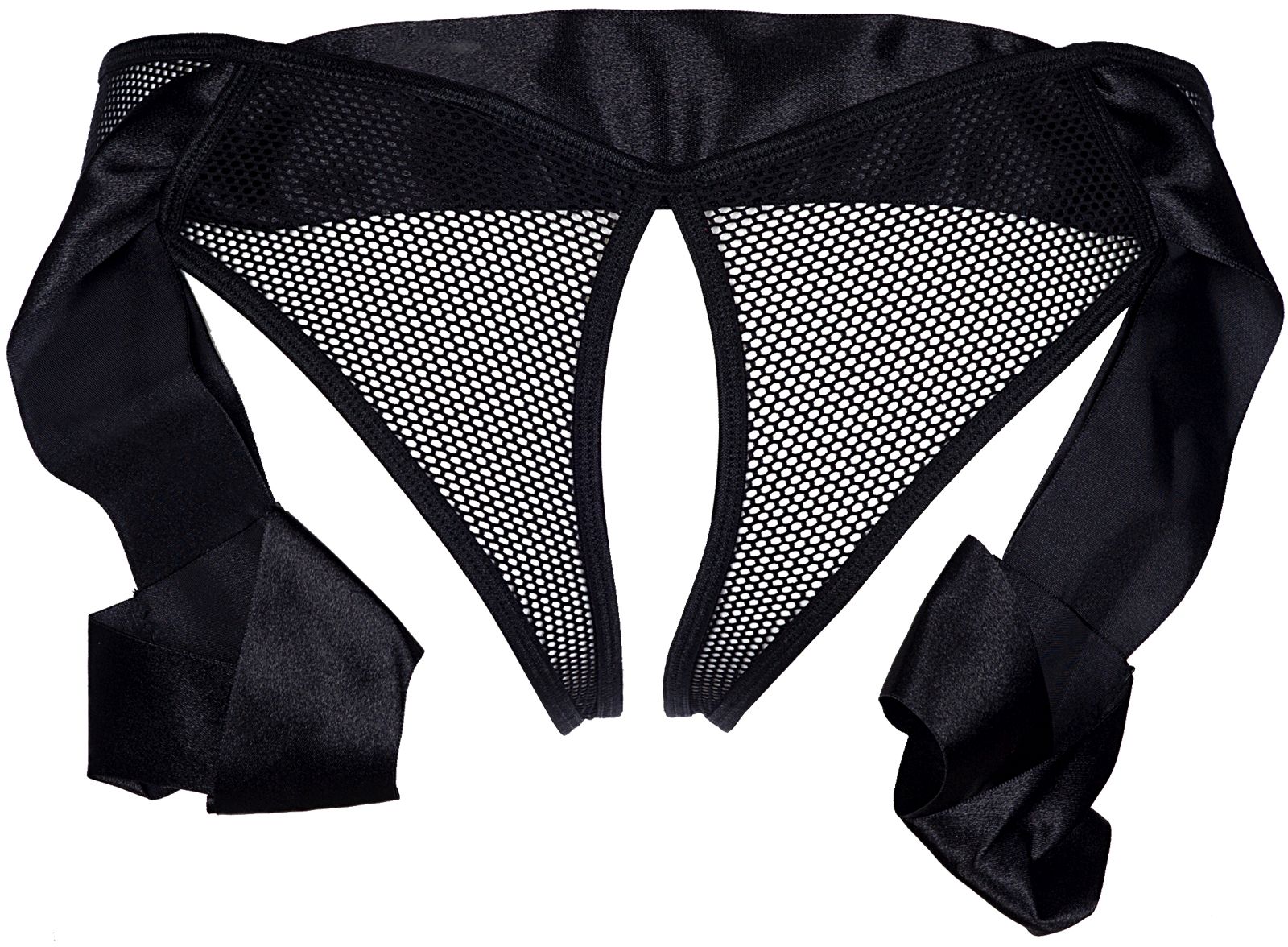 Ouvert-Slip mit Satin-Fesseln