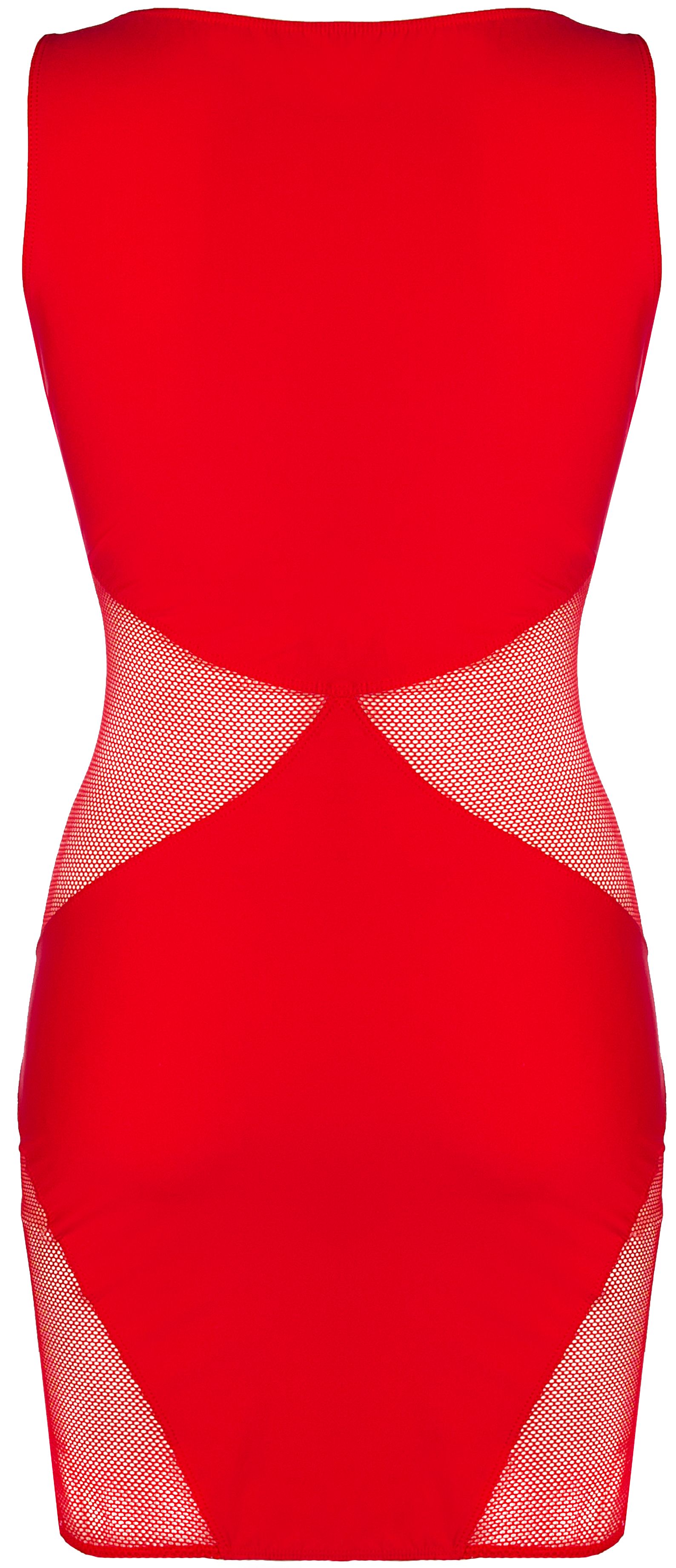 Teiltransparentes Kleid in rot
