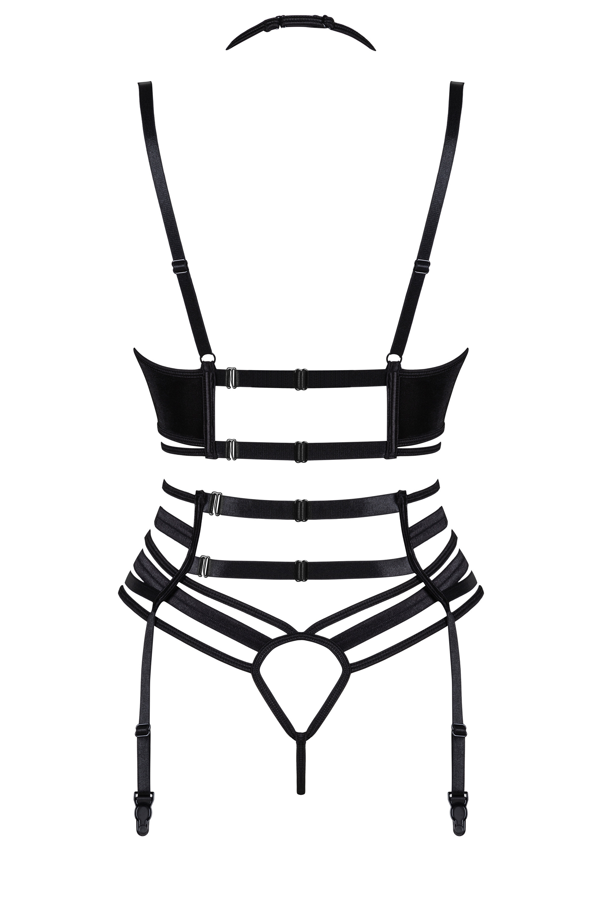 Dessous-Set Joanna mit Blumen-Stickerei