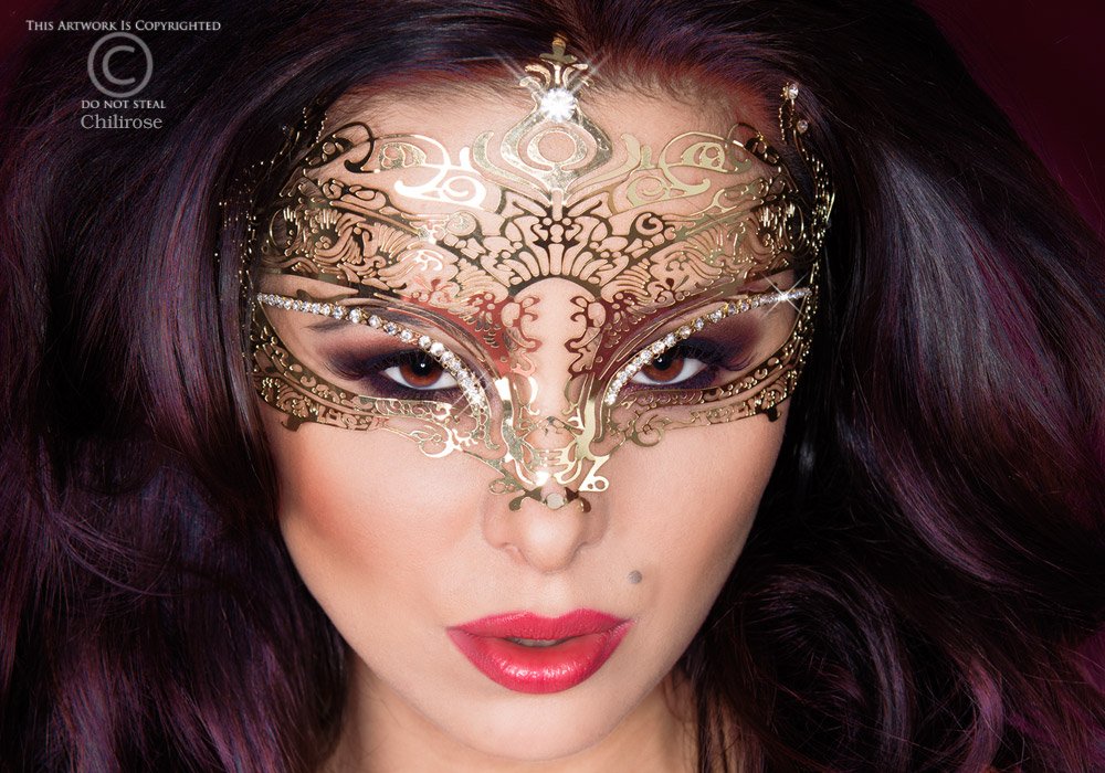 Goldene Kristall-Maske