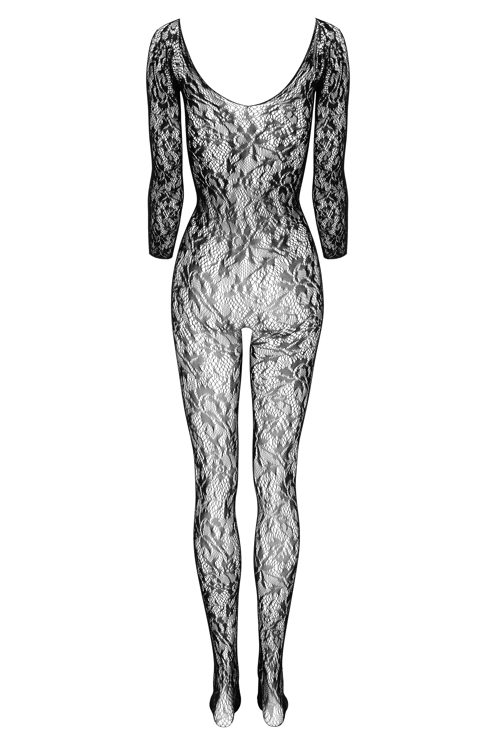 Floraler Langarm-Catsuit