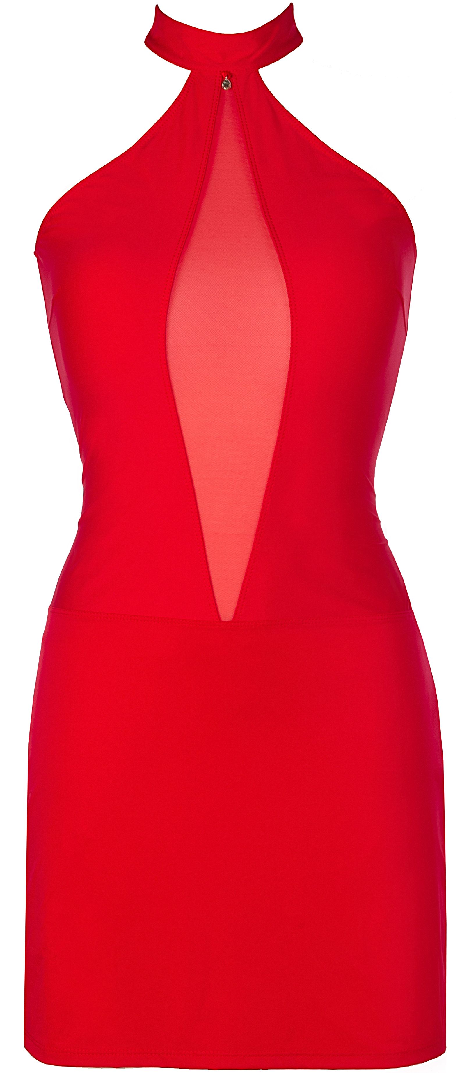 Ärmelloses Tüllkleid in rot