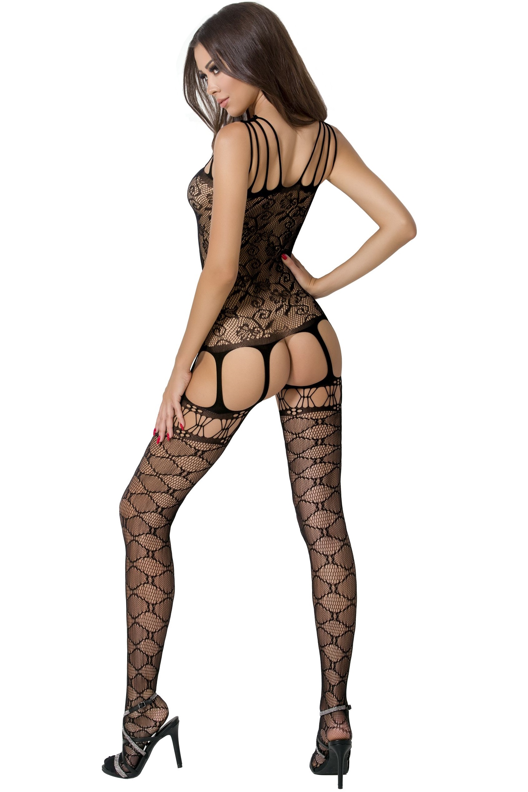 Ouvert Netz-Catsuit