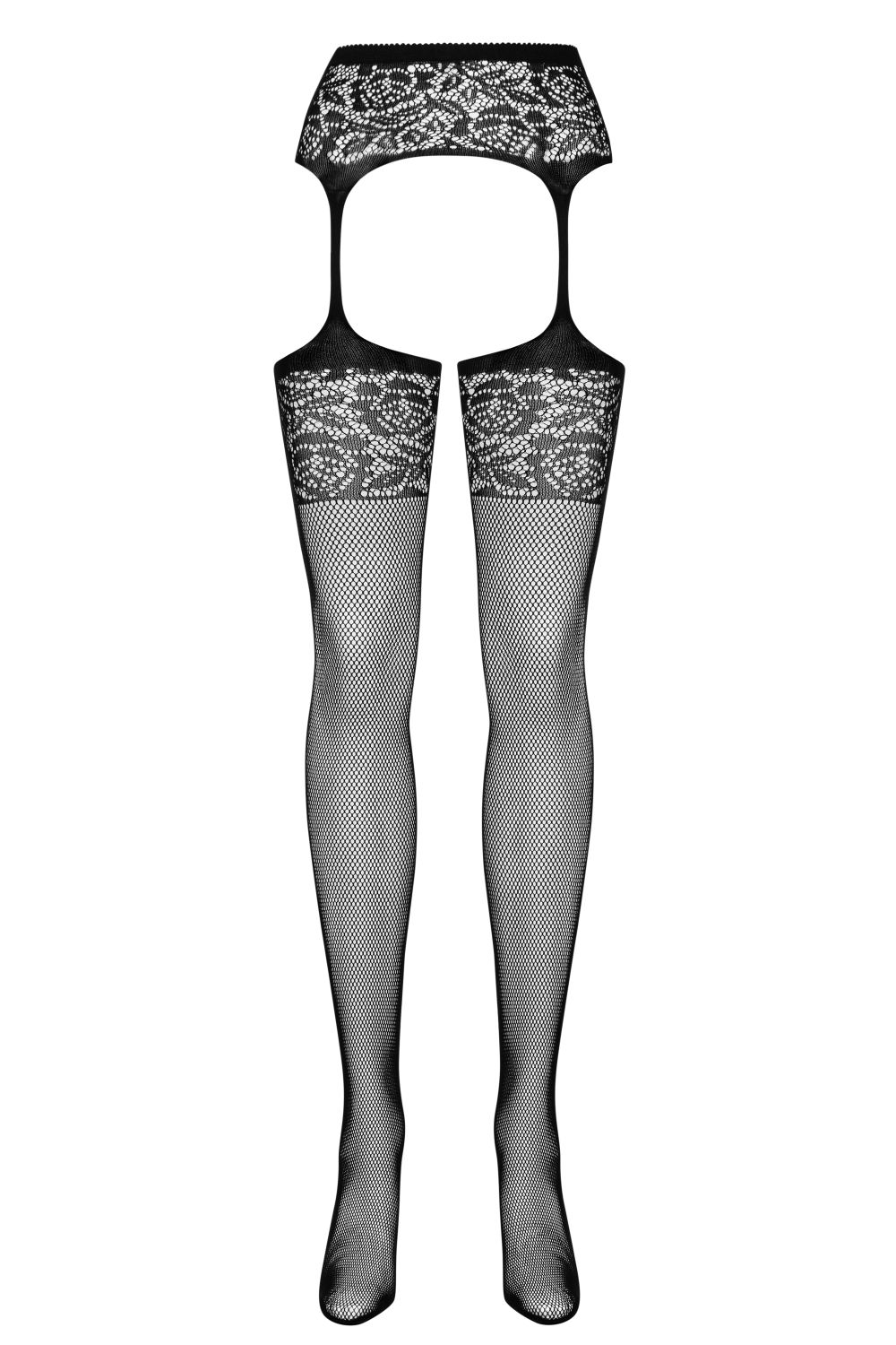 Nylon-Strapsstrümpfe in schwarz