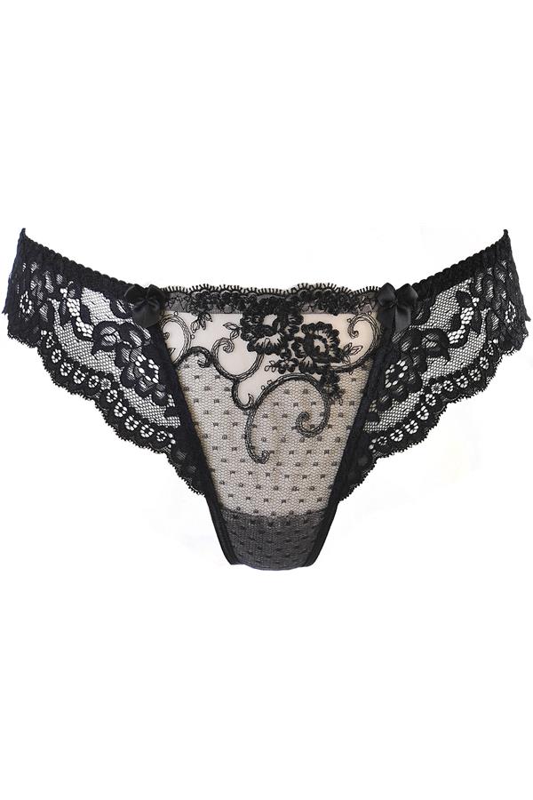 Schwarzes Spitzen-Panty