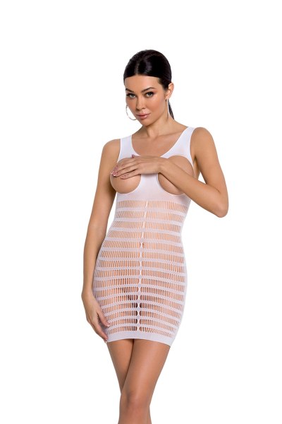 Brustfreies Minikleid in weiß